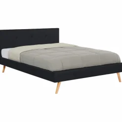 Lit style scandinave 140 x 190 cm noir*IDMarket Sale