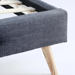 Lit style scandinave 160x200 cm gris*IDMarket
