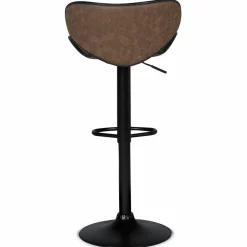 Lot 2 tabourets de bar marron réglables*IDMarket New