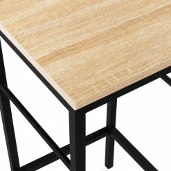 Lot 2 tabourets de bar style industriel bois et métal*IDMarket Clearance
