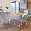 Lot de 4 chaises ajourées dépareillées pastel design scandinave*IDMarket Online