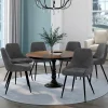 Lot de 6 chaises avec accoudoirs en velours gris foncé*IDMarket Online