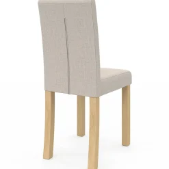Lot de 6 chaises capitonnées tricolore taupe, beige et marron*IDMarket New