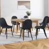 Lot de 6 chaises confortables en velours gris foncé*IDMarket Best