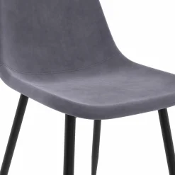 Lot de 6 chaises en velours mix color bleu x2, jaune, gris clair et gris foncé x2*IDMarket Discount