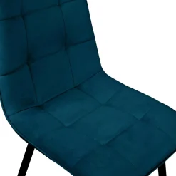 Lot de 6 chaises en velours mix color bleu x2, jaune ocre x2, rose x2*IDMarket Online