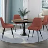 Lot de 4 chaises en velours terracotta avec accoudoirs*IDMarket Online
