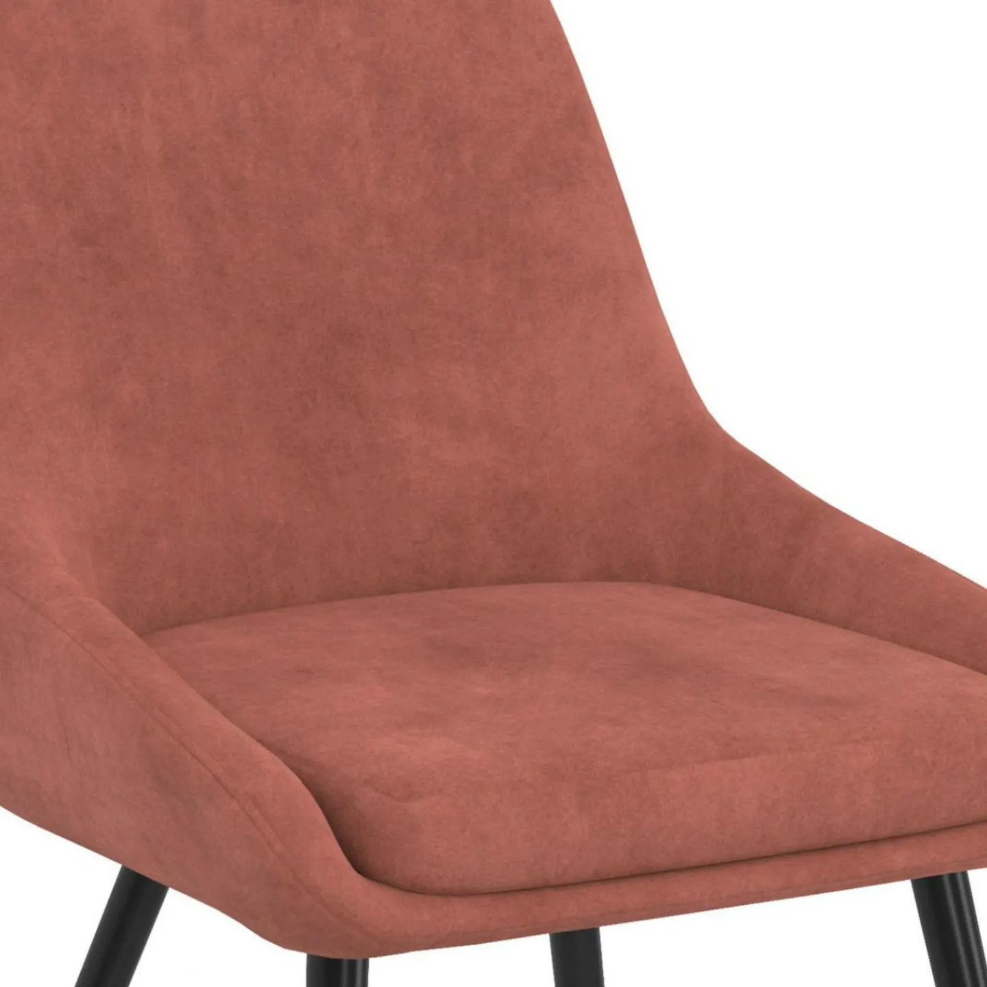 Lot de 4 chaises en velours terracotta avec accoudoirs*IDMarket Online