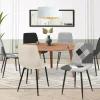 Lot de 6 chaises en velours gris foncé, gris clair, beige, noir et patchworks x2 pour salle à manger*IDMarket Clearance