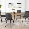 Lot de 4 chaises en velours gris foncé*IDMarket Outlet