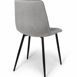 Lot de 4 chaises grises pour salle à manger*IDMarket Clearance