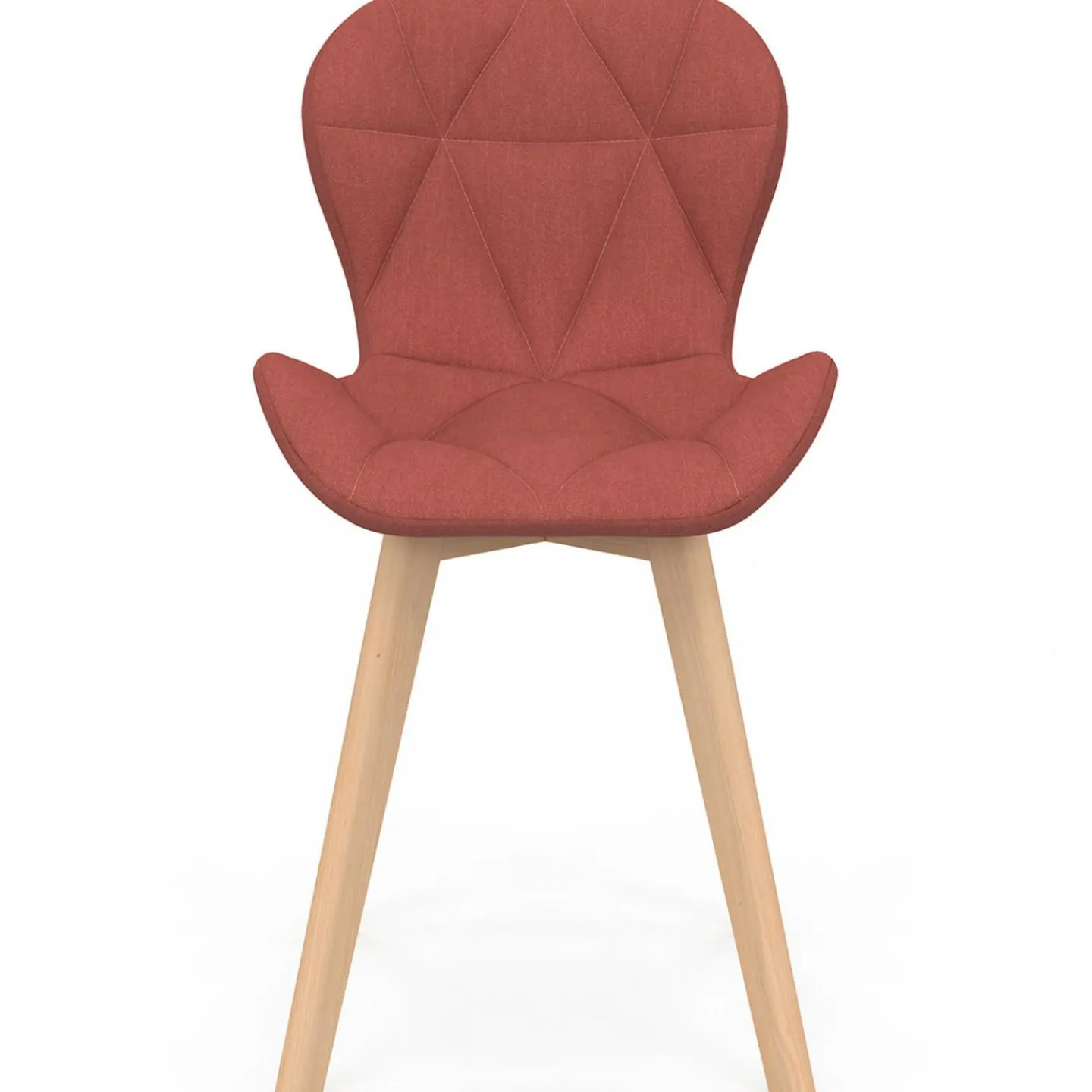 Lot de 4 chaises matelassées gris, terracotta et beige x2*IDMarket Hot
