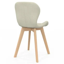 Lot de 4 chaises matelassées gris, terracotta et beige x2*IDMarket Hot