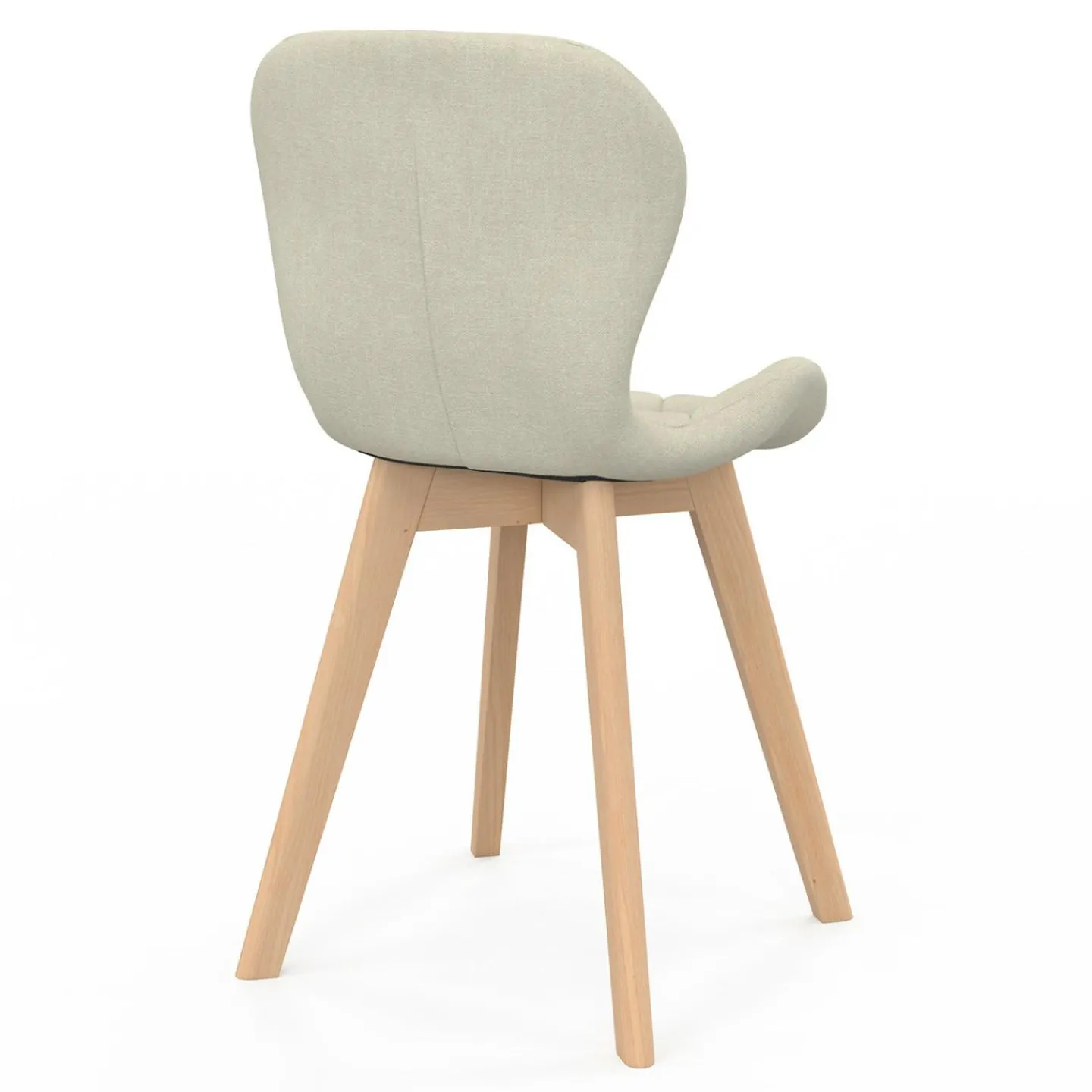 Lot de 4 chaises matelassées gris, terracotta et beige x2*IDMarket Hot