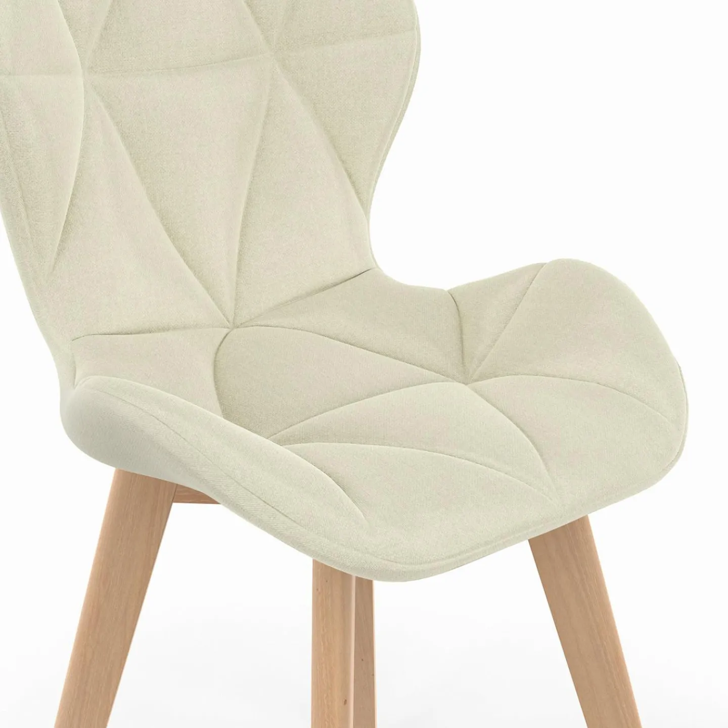 Lot de 4 chaises matelassées gris, terracotta et beige x2*IDMarket Hot