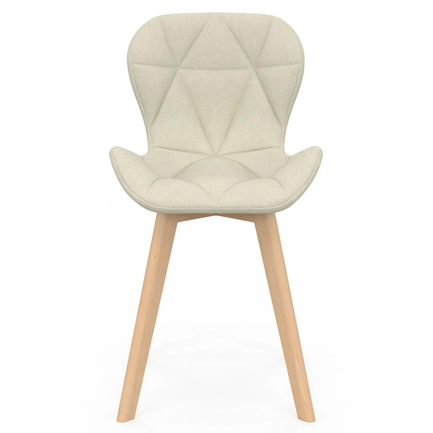 Lot de 4 chaises matelassées en tissus mix color bleu, gris, beige et noir*IDMarket Hot