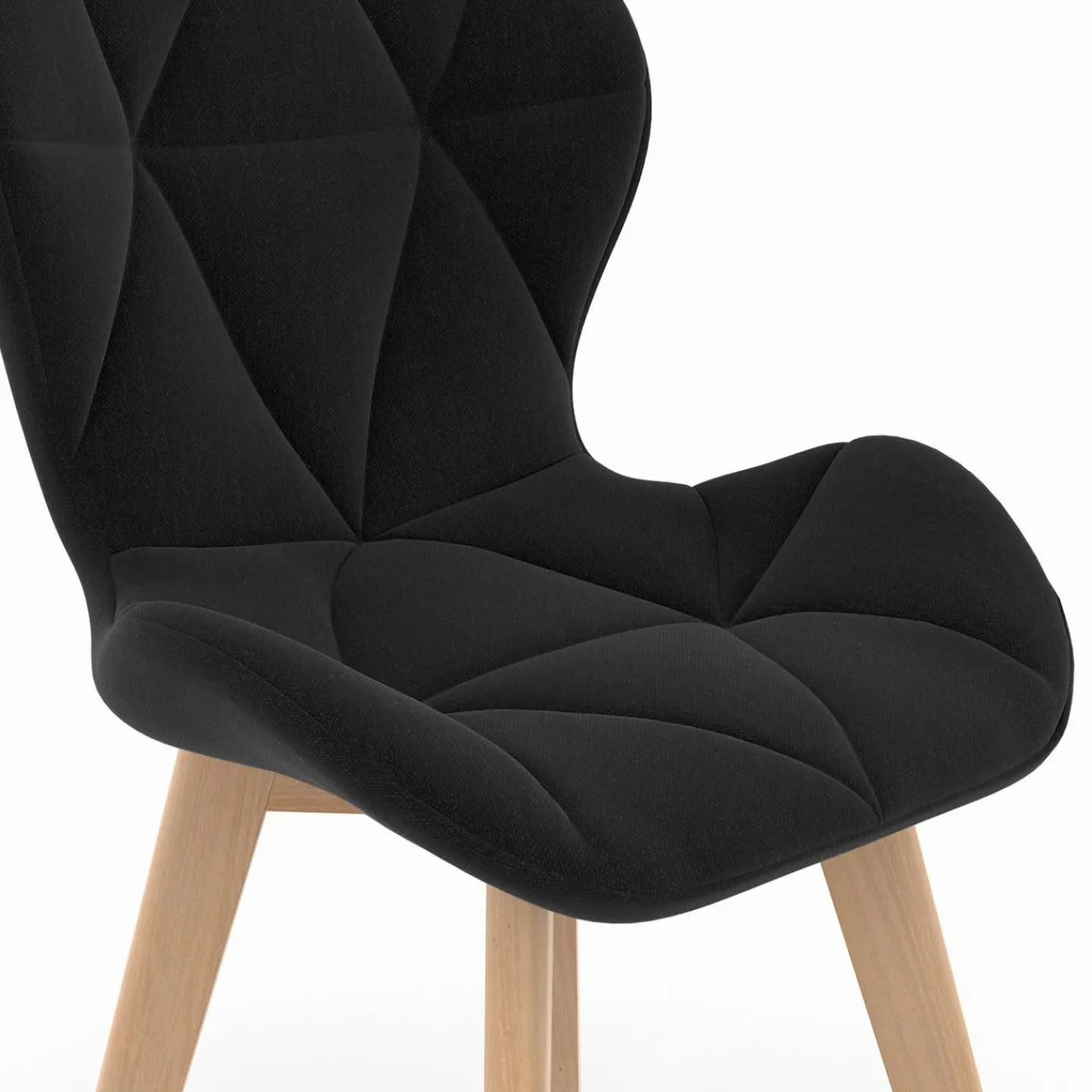 Lot de 4 chaises matelassées en tissus mix color bleu, gris, beige et noir*IDMarket Hot