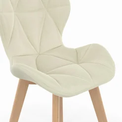 Lot de 6 chaises modernes en tissu beige pour salle à manger assises matelassées*IDMarket Best