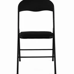 Lot de 6 chaises noires pliables d’intérieur*IDMarket Clearance