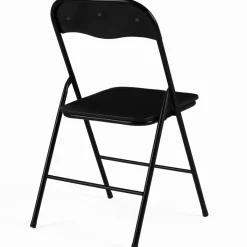 Lot de 6 chaises noires pliables d’intérieur*IDMarket Clearance