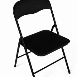 Lot de 6 chaises noires pliables d’intérieur*IDMarket Clearance