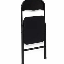 Lot de 4 chaises noires pliantes d’intérieur*IDMarket Best