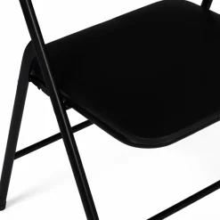 Lot de 4 chaises noires pliantes d’intérieur*IDMarket Best