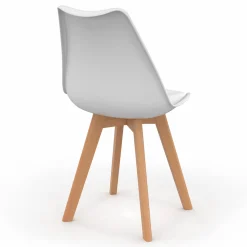 Lot de 6 chaises scandinaves blanches*IDMarket
