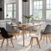Lot de 6 chaises scandinaves mix color gris foncé, blanc, noir et velours patchworks*IDMarket Sale