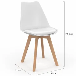 Lot de 6 chaises scandinaves 4 couleurs*IDMarket Sale