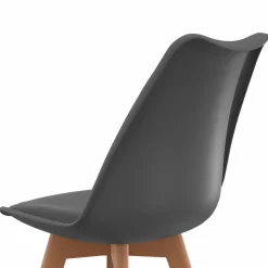 Lot de 4 chaises scandinaves grises*IDMarket