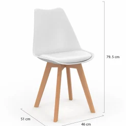 Lot de 6 chaises scandinaves mix color taupe, beige et blanc*IDMarket Sale