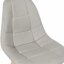 Lot de 6 chaises scandinaves en tissu beige pieds en bois*IDMarket Sale