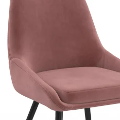Lot de 4 chaises THALYA en velours mix color crème, gris clair, gris foncé, rose avec accoudoirs*IDMarket Hot
