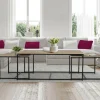 Lot de 3 tables basses de salon gigognes industrielles*IDMarket Hot