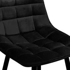 Lot de 6 tabourets de bar en velours noir*IDMarket Best
