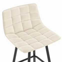 Lot de 4 tabourets de bar beige et confortable*IDMarket Online