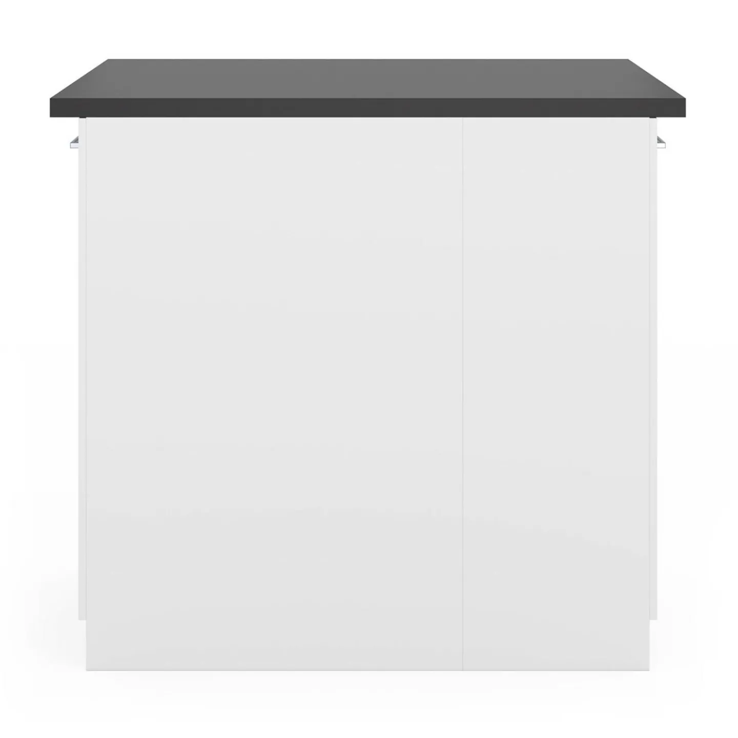 Îlot de cuisine blanc et plateau gris anthracite*IDMarket Online