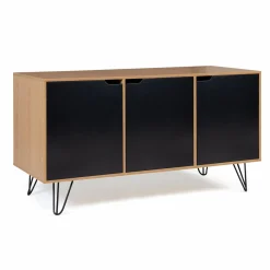 Meuble bas bois avec pieds en métal noir*IDMarket Best