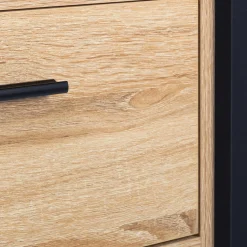 Meuble bas bois et noir*IDMarket Hot