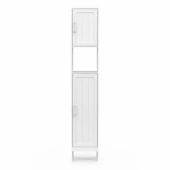 Meuble colonne blanc 170 cm pour salle de bain avec rangement*IDMarket Hot