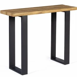 Meuble console bois et métal noir 100 cm*IDMarket Hot