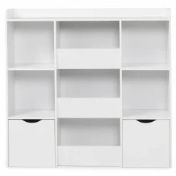 Meuble de rangement blanc pour enfant sur roulettes*IDMarket Discount