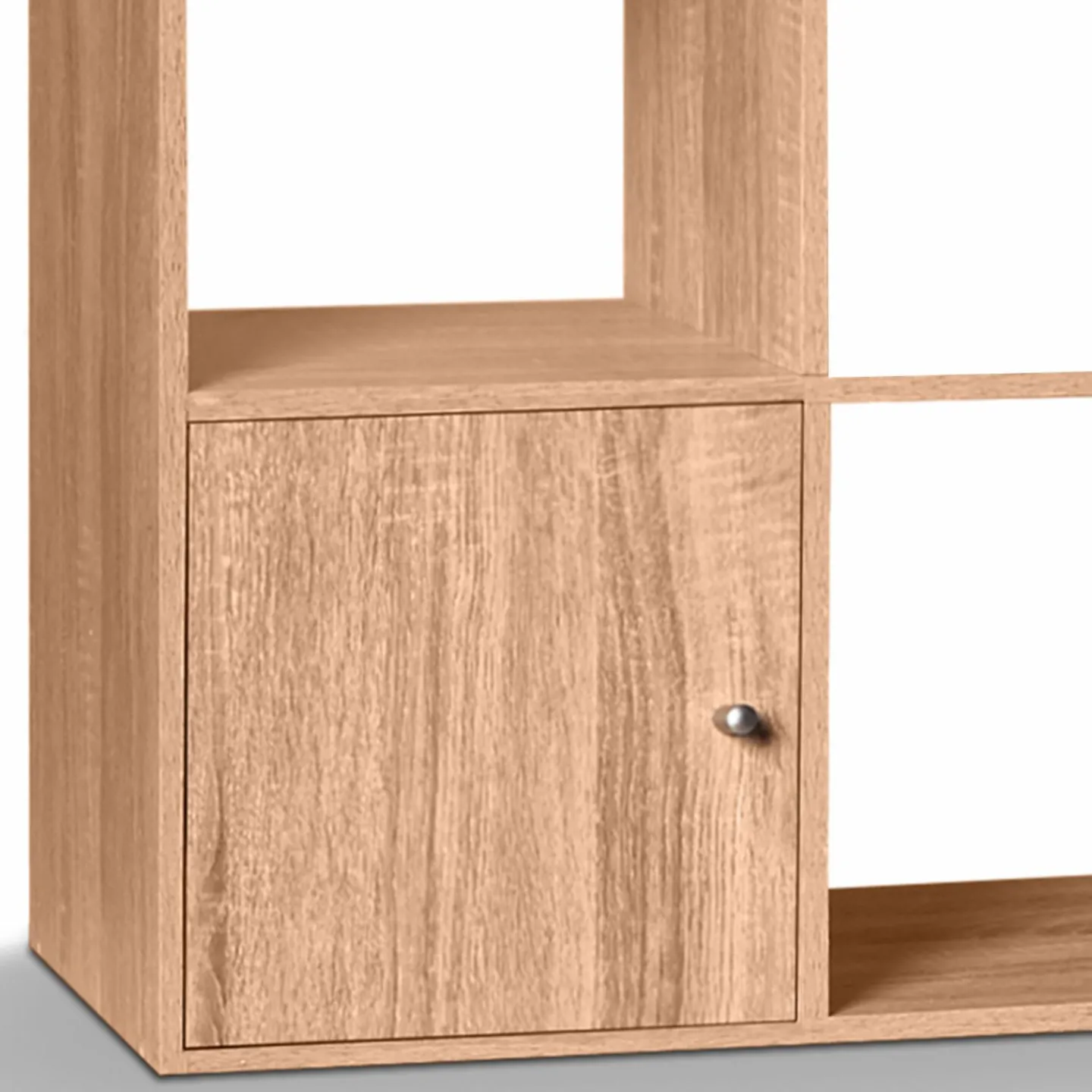Meuble de rangement cube 12 cases imitation hêtre avec portes*IDMarket Best
