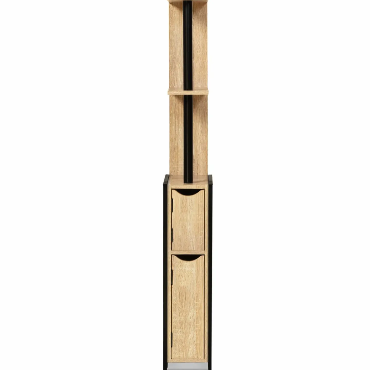 Meuble de toilette industriel bois et métal noir*IDMarket Hot