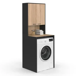 Meuble dessus de machine à laver avec placard*IDMarket Clearance