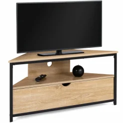 Meuble TV d'angle industriel*IDMarket