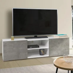 Meuble TV effet béton*IDMarket Clearance