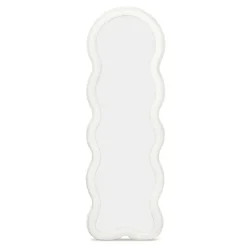 Miroir vague en tissu bouclette crème 150 x 50 cm*IDMarket Best