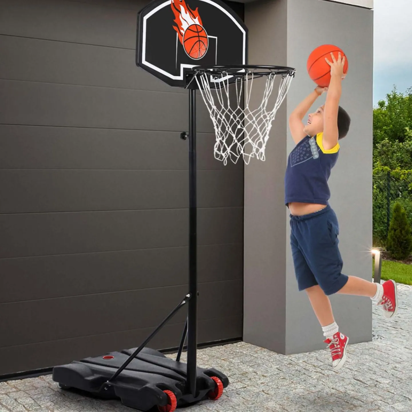 Panier de basket sur pied hauteur réglable*IDMarket Sale